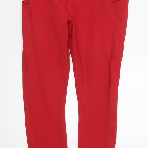 Fabletics Womens Red  Polyester Compression Leggings  L23 in Regular