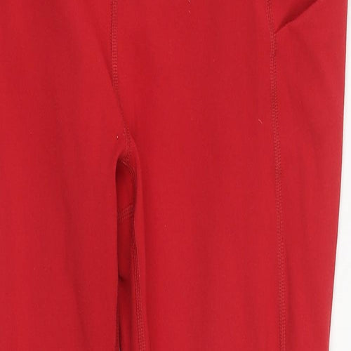 Fabletics Womens Red  Polyester Compression Leggings  L23 in Regular