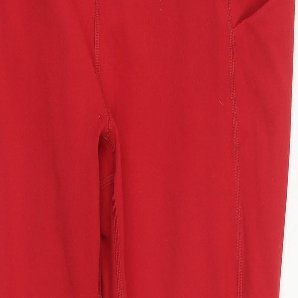 Fabletics Womens Red  Polyester Compression Leggings  L23 in Regular