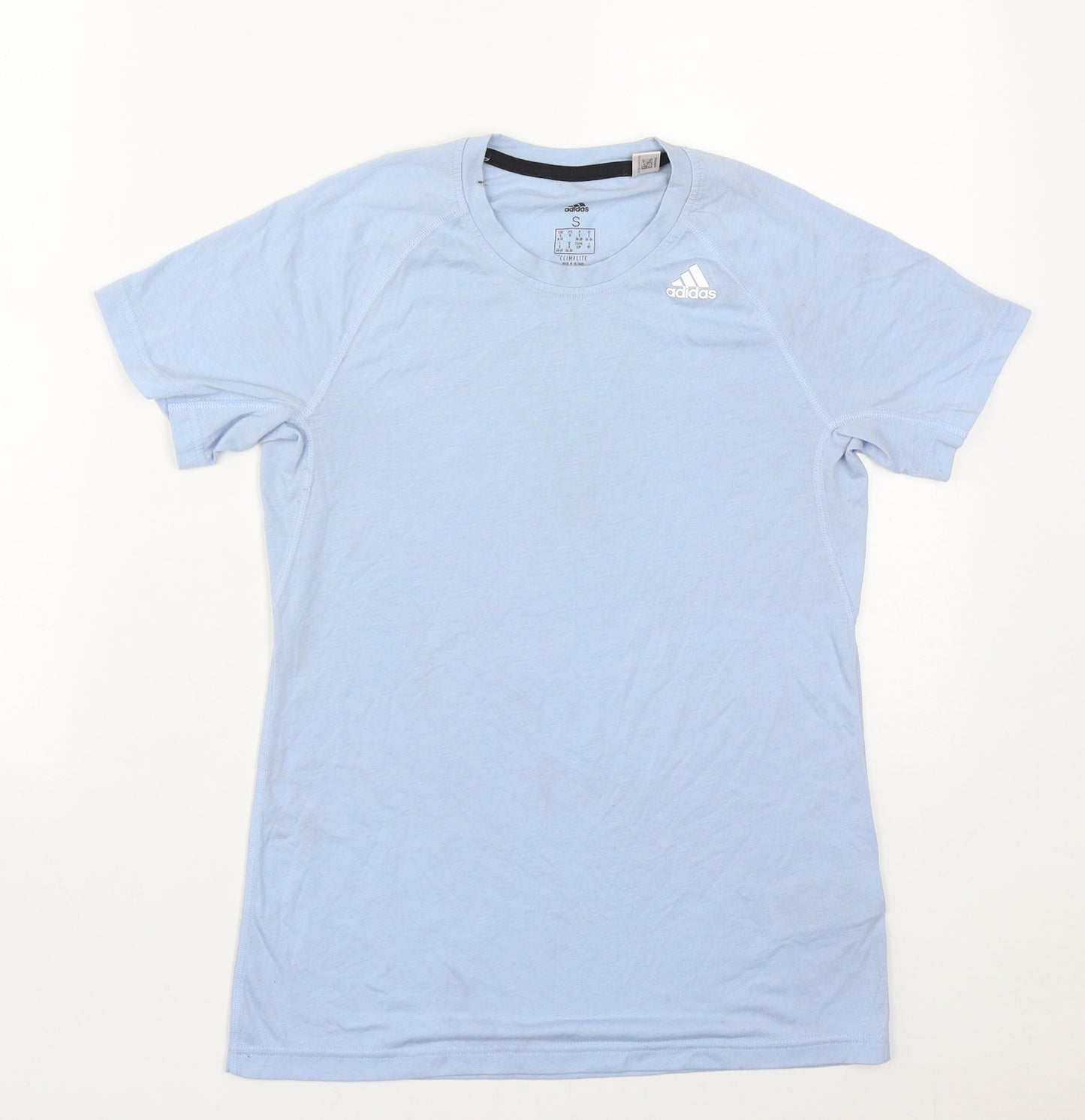 adidas Womens Black  Polyester Basic T-Shirt Size S Round Neck