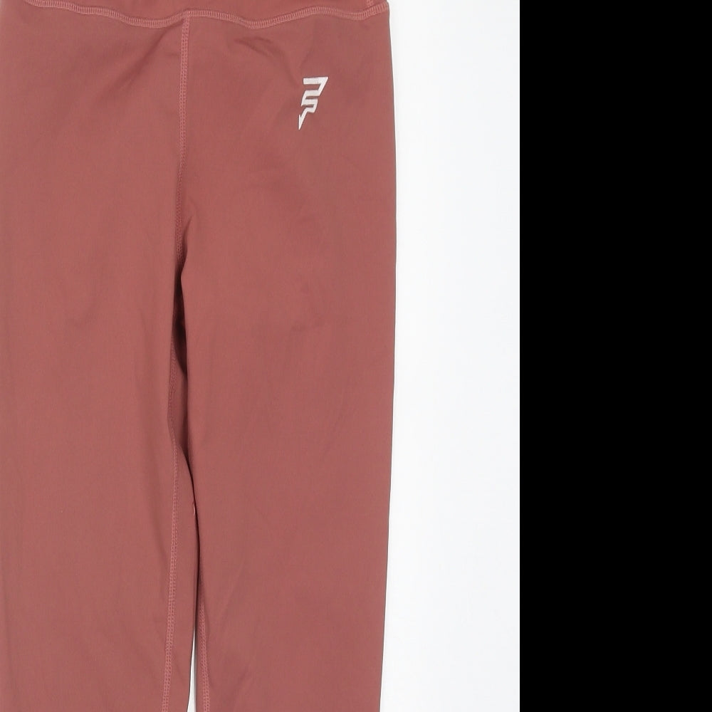 Preworn Womens Pink  Nylon Compression Leggings Size S L22 in Regular