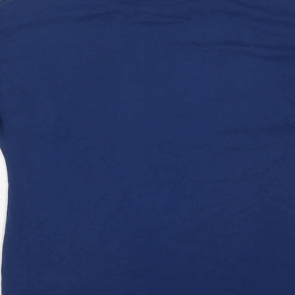 Matalan Womens Blue  Cotton Basic T-Shirt Size S Round Neck