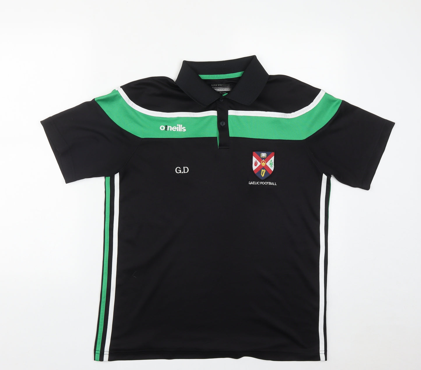 O'Neill Mens Black  Polyester Basic Polo Size M Collared Button