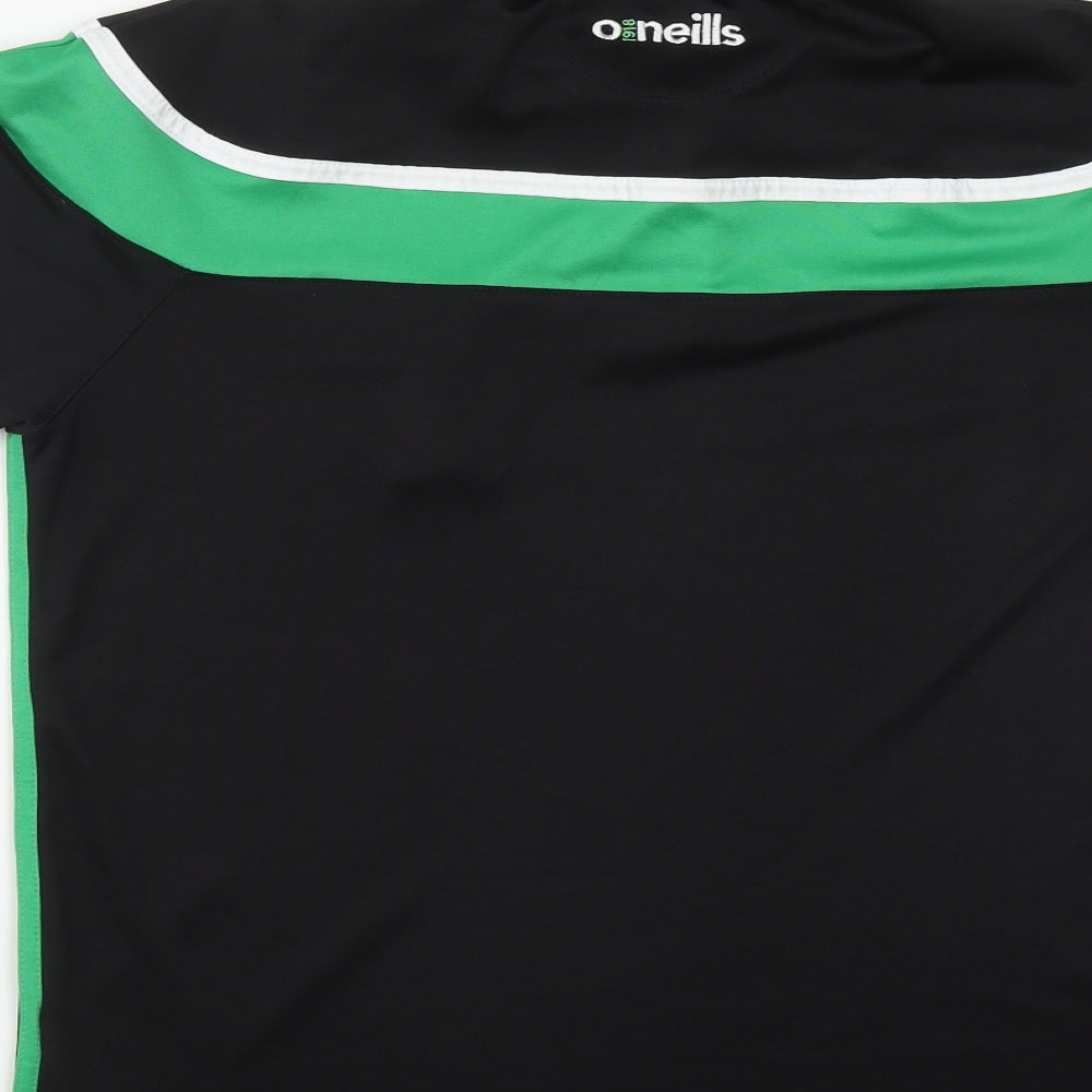 O'Neill Mens Black  Polyester Basic Polo Size M Collared Button