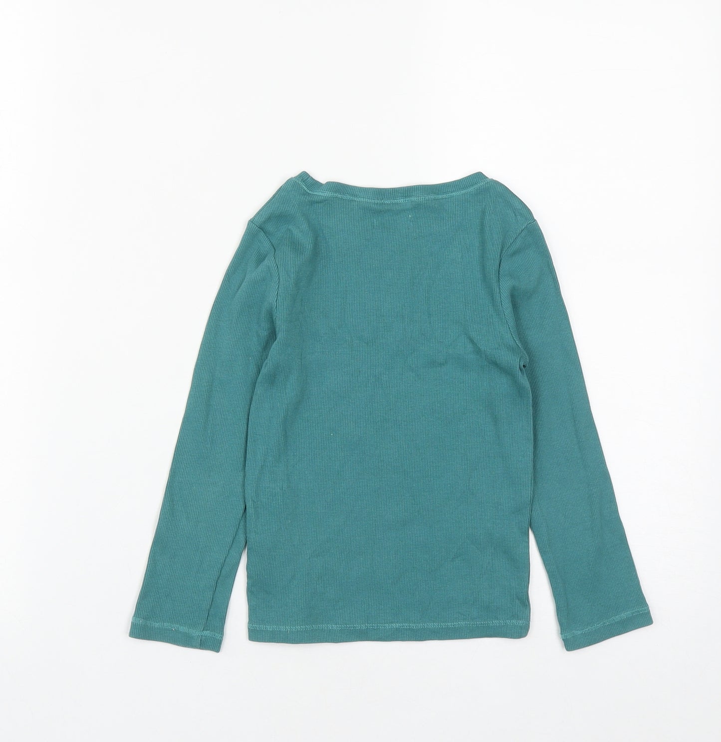 NEXT Girls Green  Cotton Basic T-Shirt Size 5 Years Round Neck