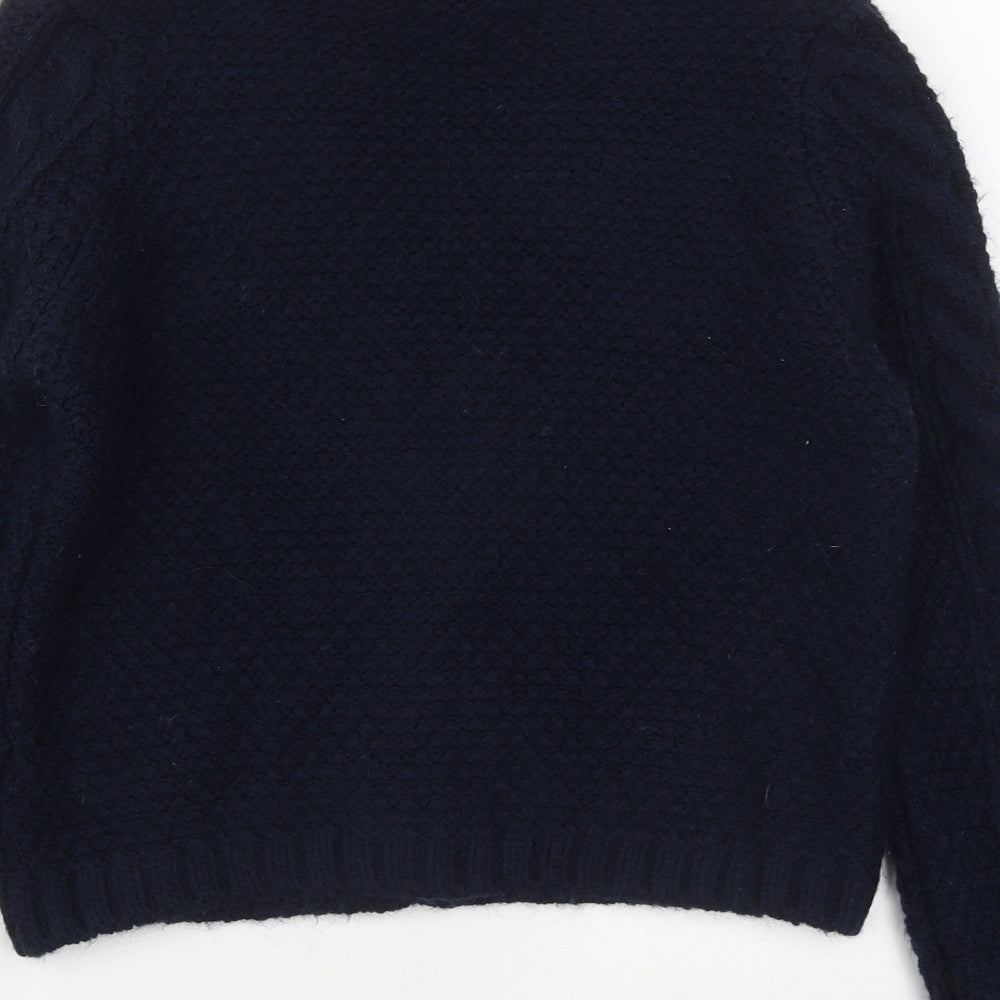 Marks and Spencer Womens Blue V-Neck  Acrylic Cardigan Jumper Size 10