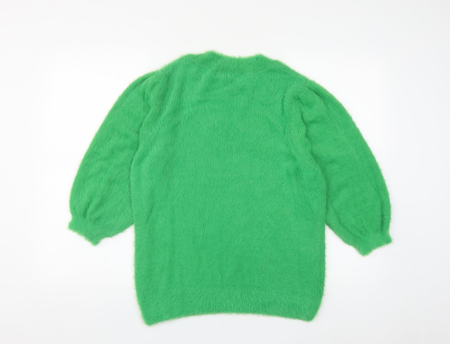Dunnes Womens Green Round Neck  Polyamide Pullover Jumper Size M