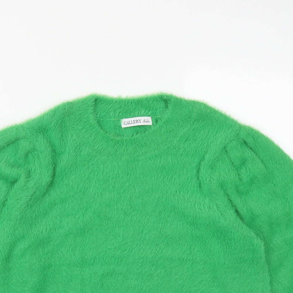 Dunnes Womens Green Round Neck  Polyamide Pullover Jumper Size M