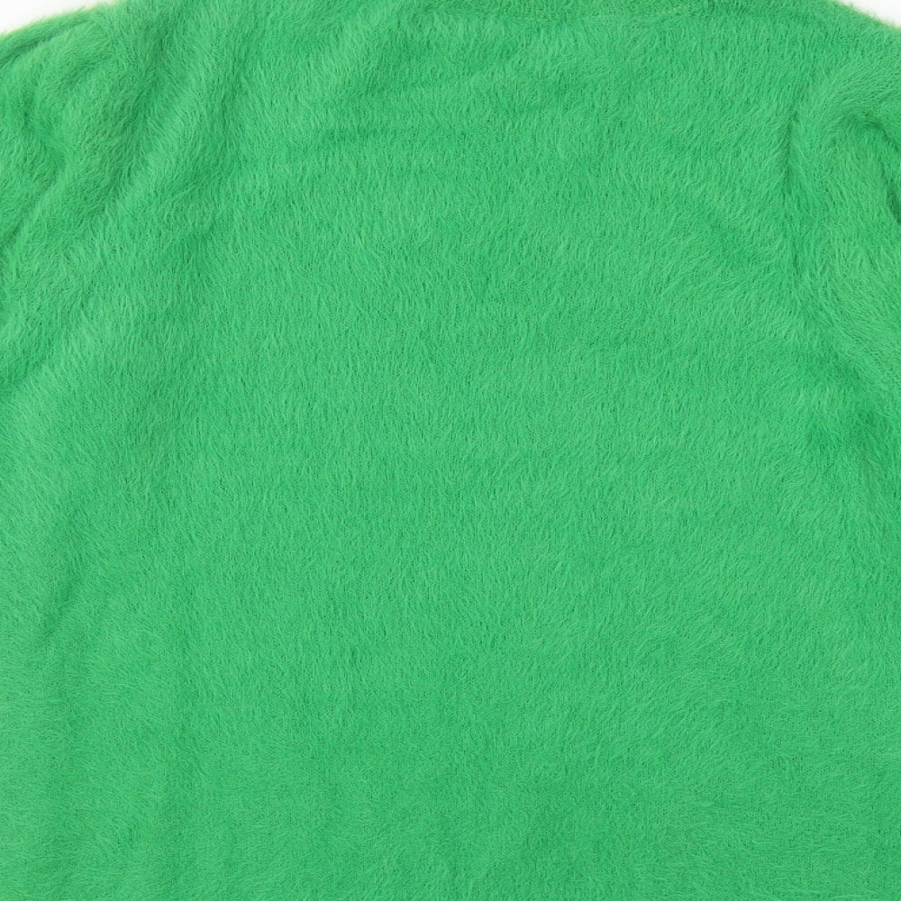 Dunnes Womens Green Round Neck  Polyamide Pullover Jumper Size M