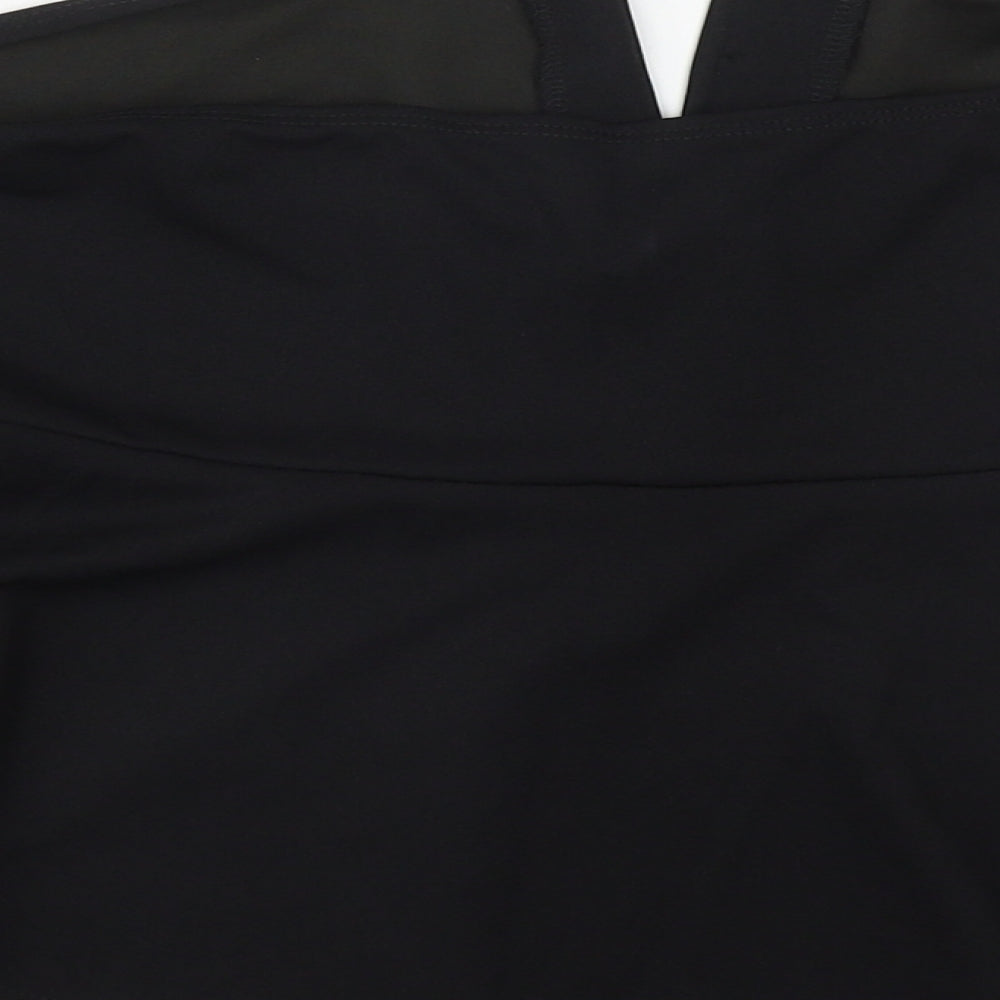 SheIn Womens Black  Polyester Basic Tank Size L V-Neck - Tube Top