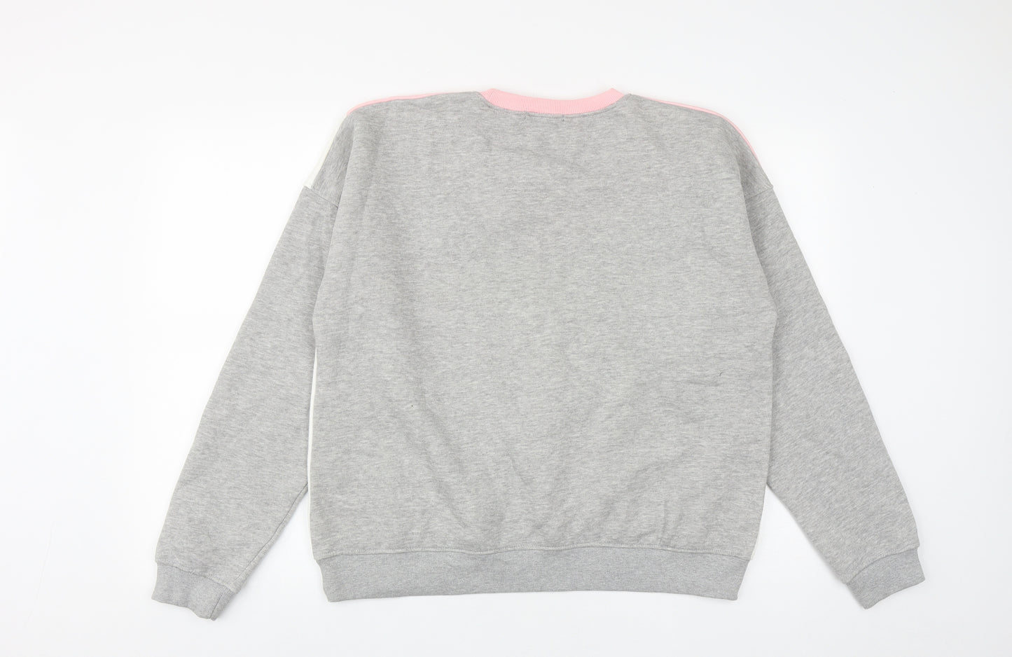 Missguided Womens Grey  Cotton Pullover Sweatshirt Size 14
