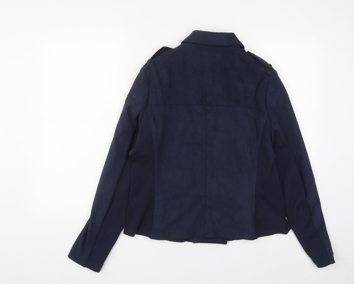 Marks and Spencer Womens Blue   Pea Coat Coat Size 14  Button