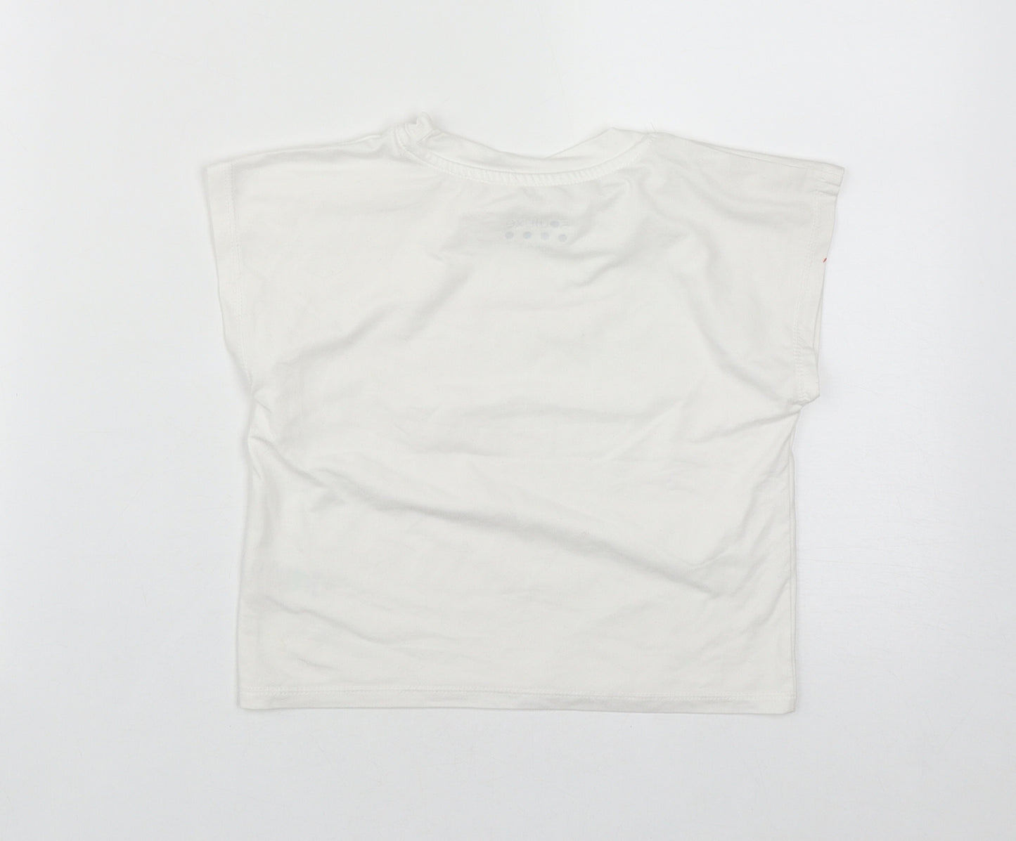 Matalan Girls White  Polyester Basic T-Shirt Size 6-7 Years Round Neck  - Unstoppable