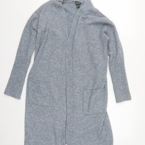 Primark Womens Grey V-Neck  Acrylic Cardigan Jumper Size S