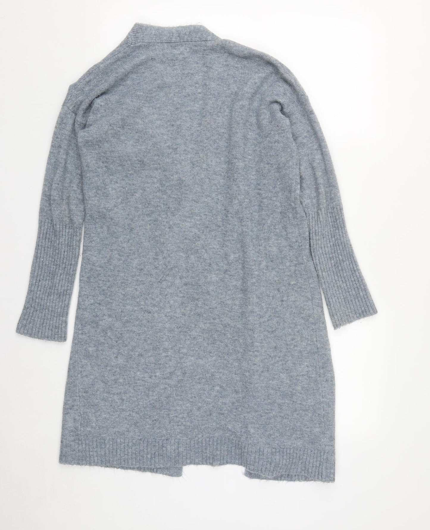 Primark Womens Grey V-Neck  Acrylic Cardigan Jumper Size S