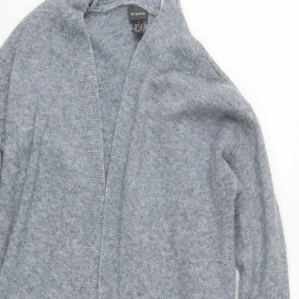 Primark Womens Grey V-Neck  Acrylic Cardigan Jumper Size S