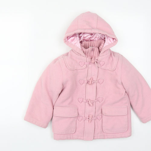 Ladybird Girls Pink   Duffle Coat Coat Size 4-5 Years  Zip