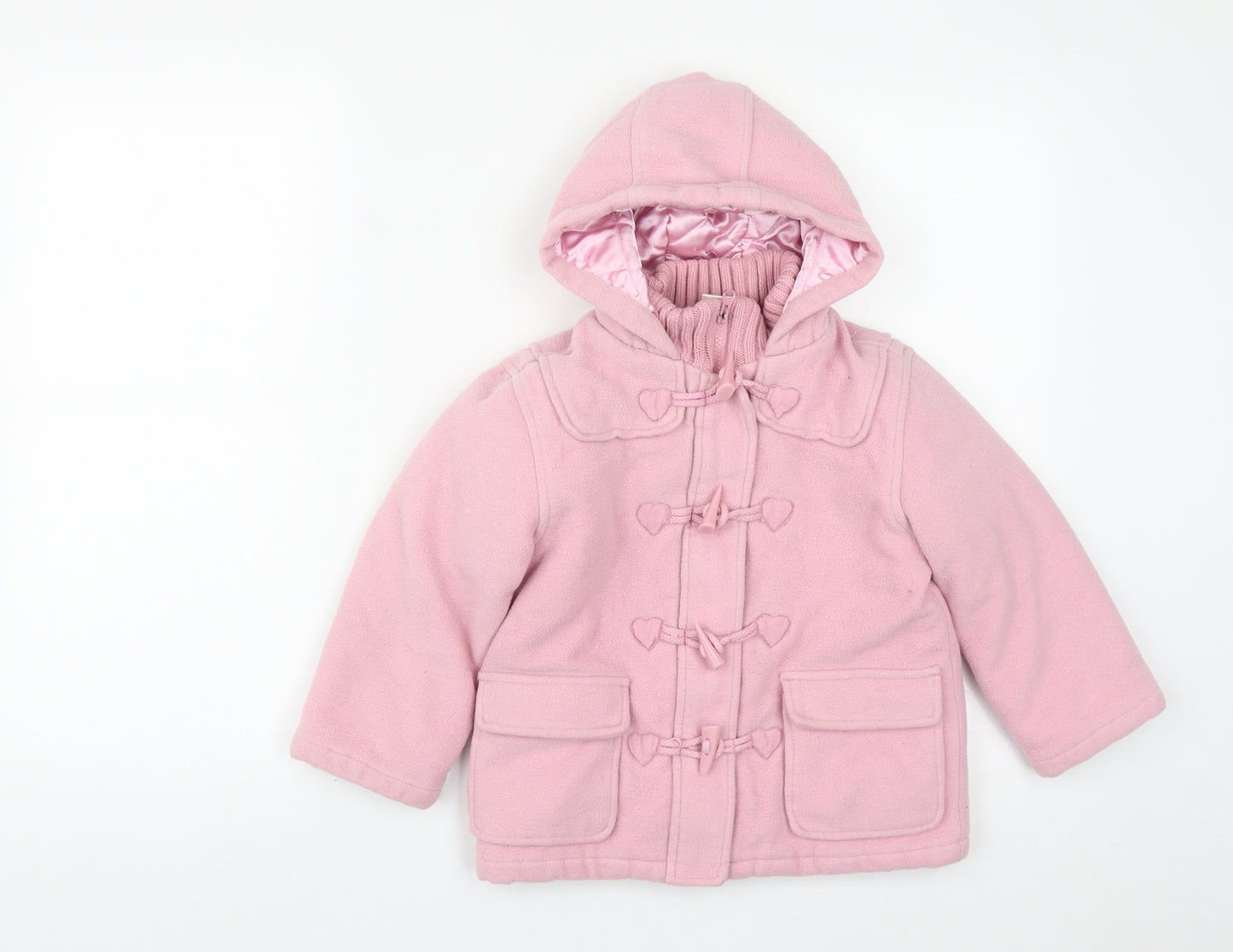 Ladybird Girls Pink   Duffle Coat Coat Size 4-5 Years  Zip