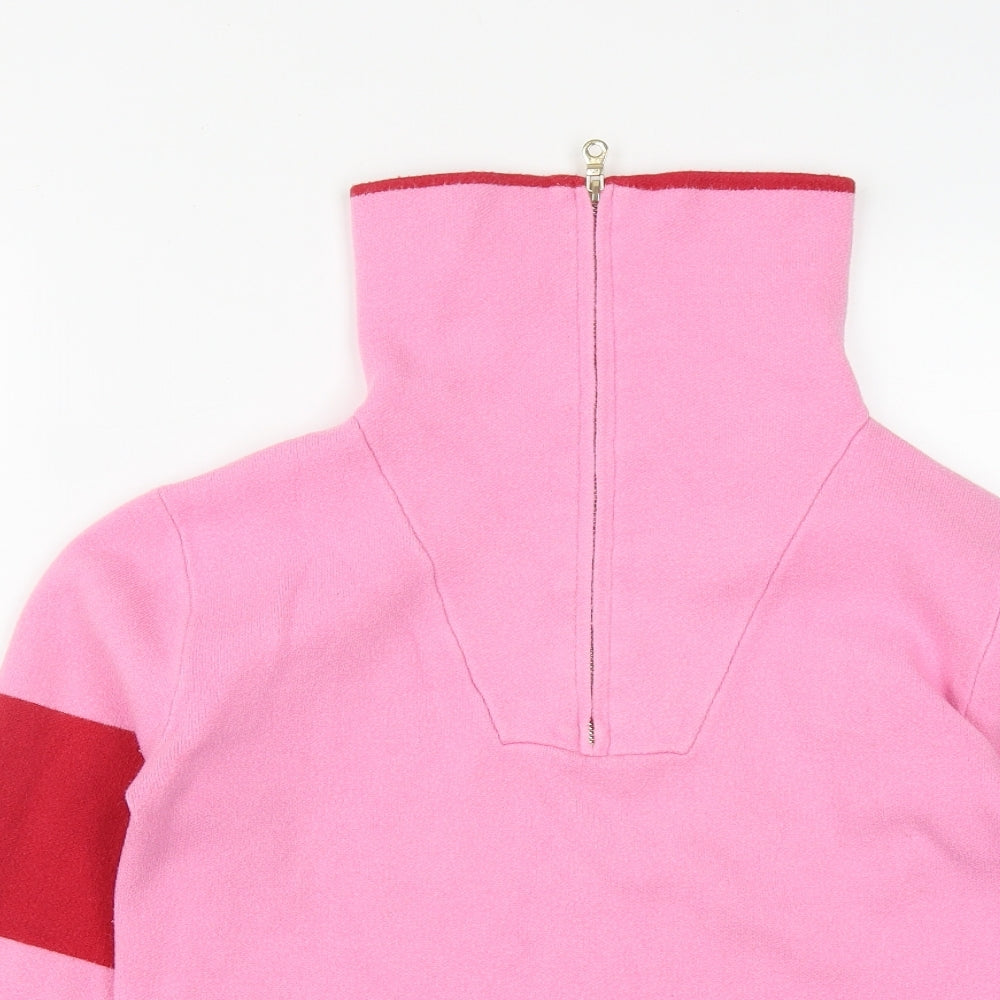 NEXT Womens Pink  Viscose Pullover Sweatshirt Size 6  Zip