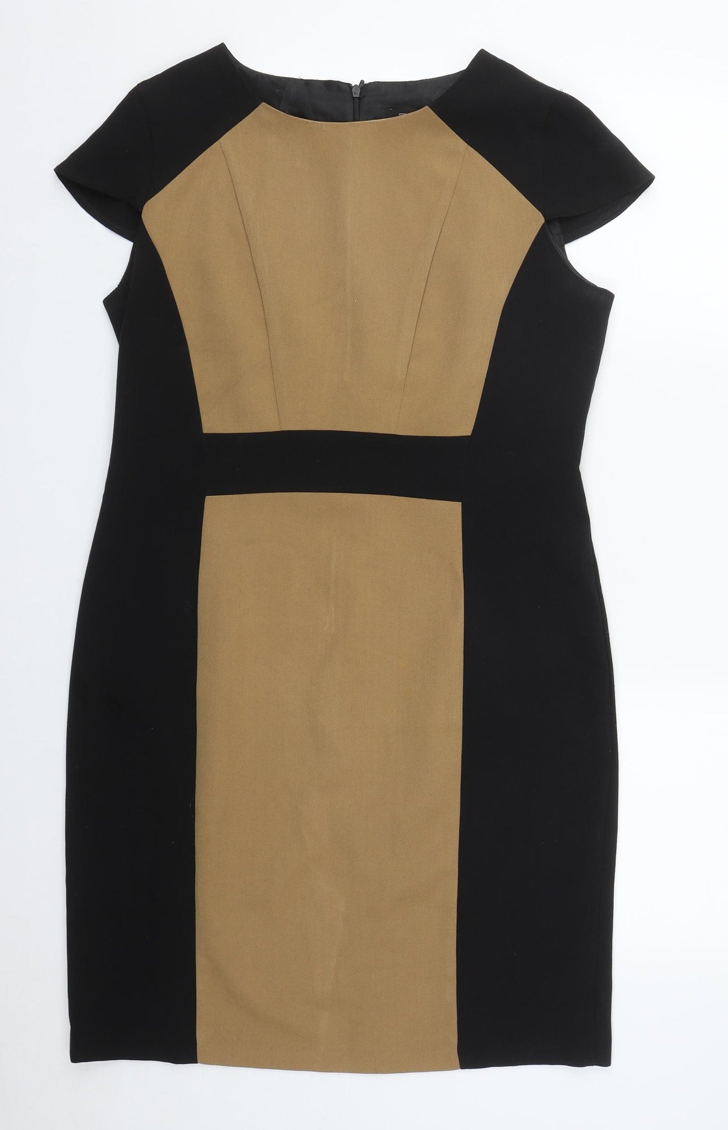 F&F Womens Black  Polyester A-Line  Size 16  Round Neck Zip