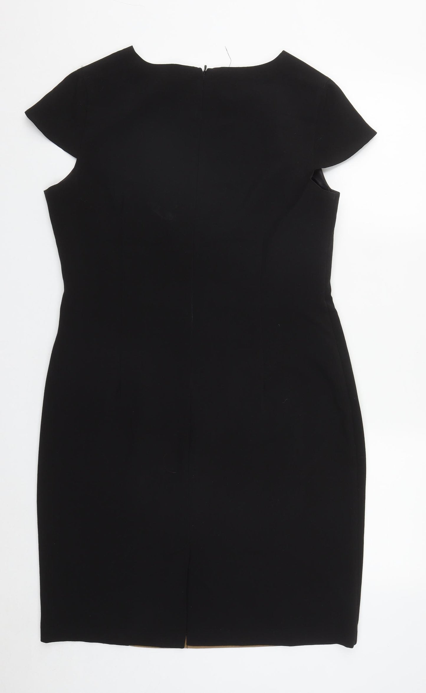 F&F Womens Black  Polyester A-Line  Size 16  Round Neck Zip