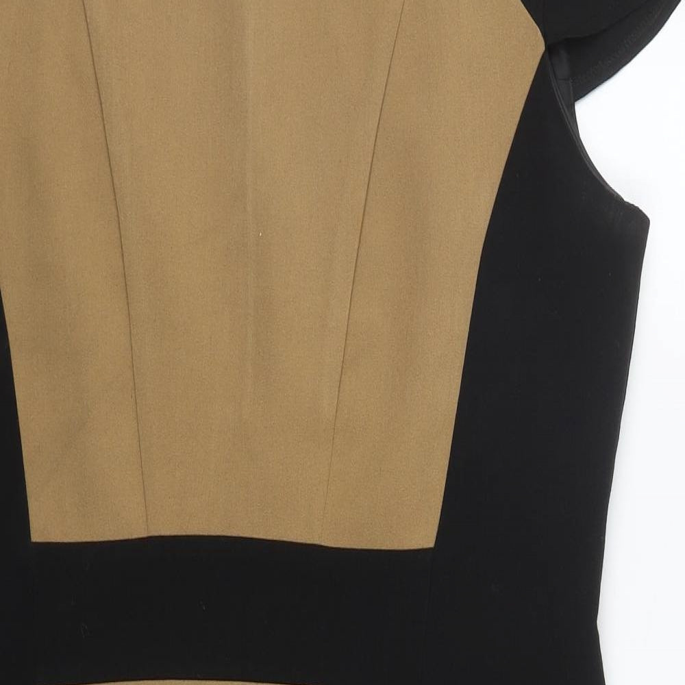 F&F Womens Black  Polyester A-Line  Size 16  Round Neck Zip