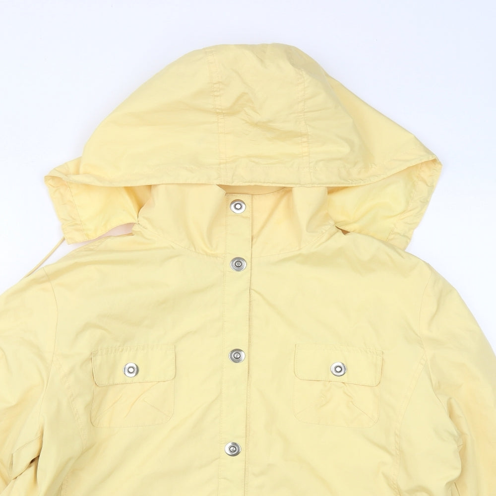 Dunnes Stores Womens Yellow   Rain Coat Coat Size 14  Snap