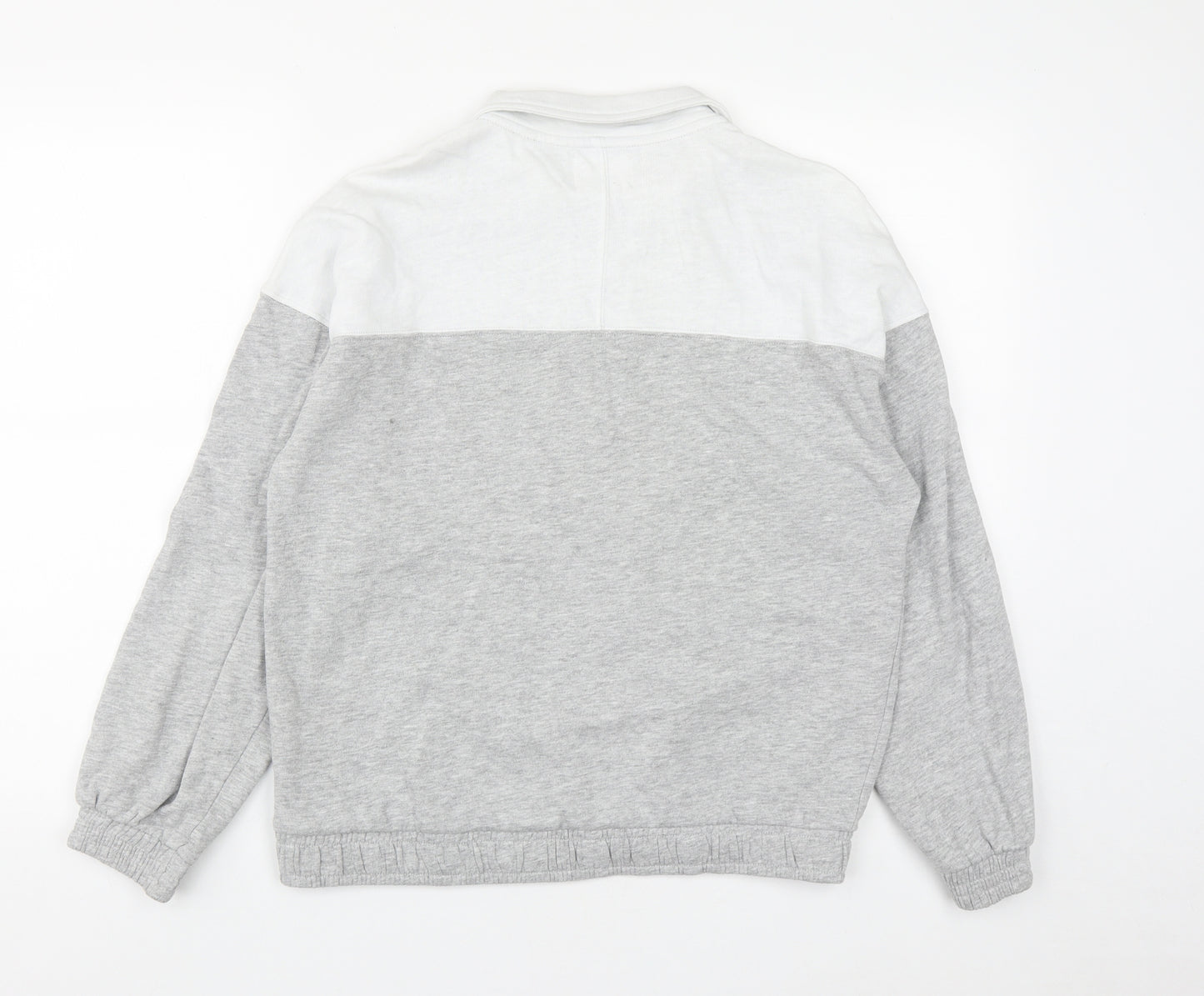 NEXT Womens Grey  Cotton Pullover Sweatshirt Size 10  Zip