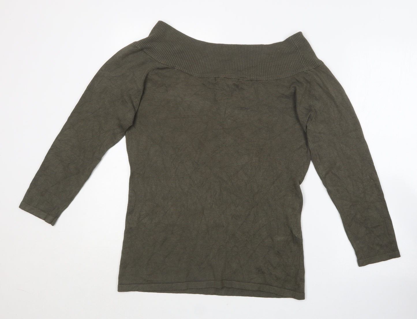 George Womens Green Boat Neck  Viscose Pullover Jumper Size 16