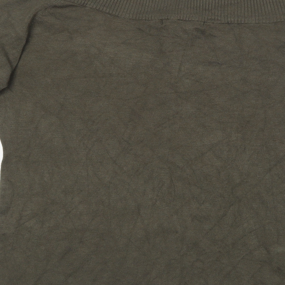 George Womens Green Boat Neck  Viscose Pullover Jumper Size 16