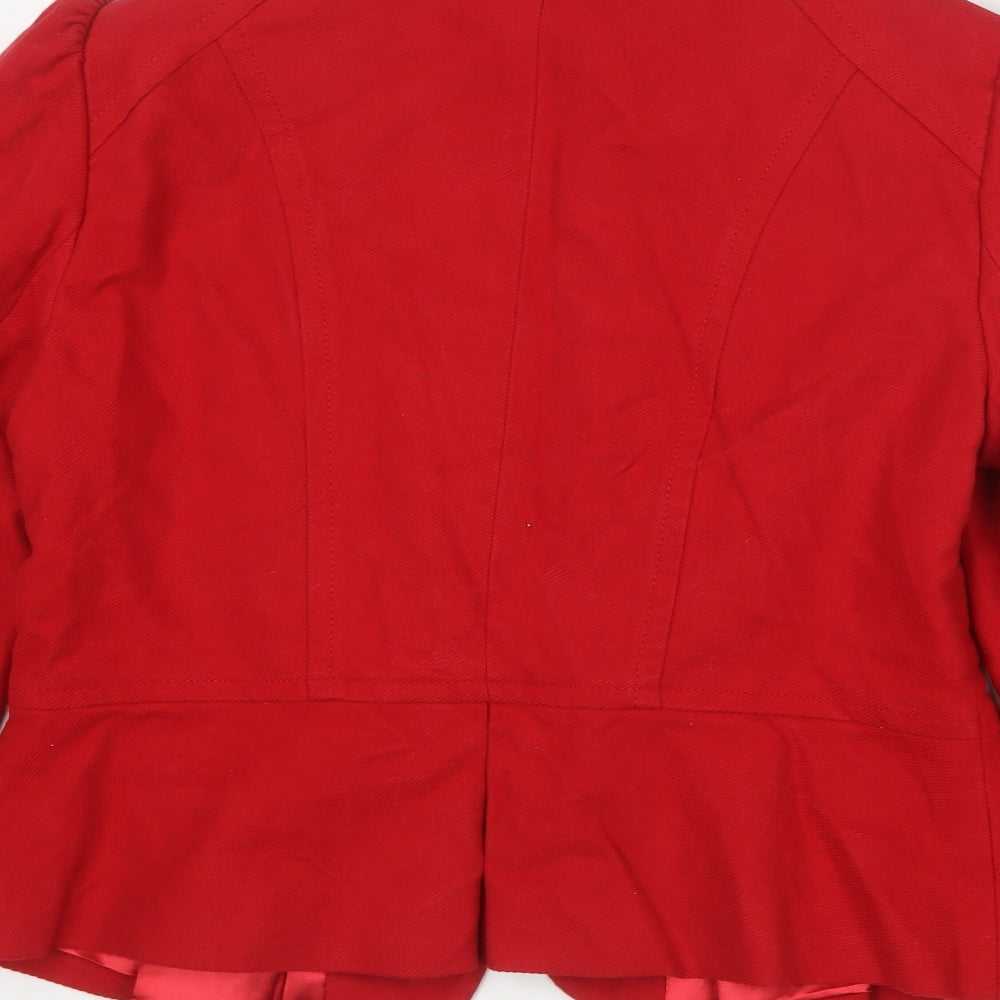 Red Herring Womens Red   Overcoat Coat Size 14