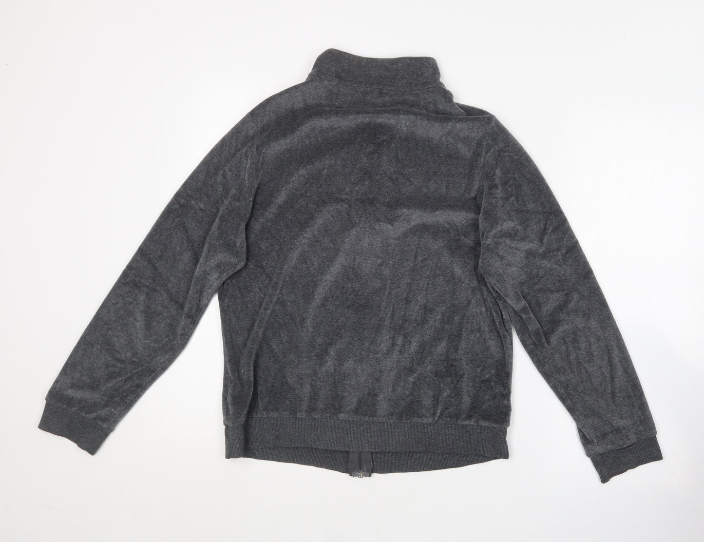 Marks and Spencer Womens Grey  Cotton Full Zip Hoodie Size 16