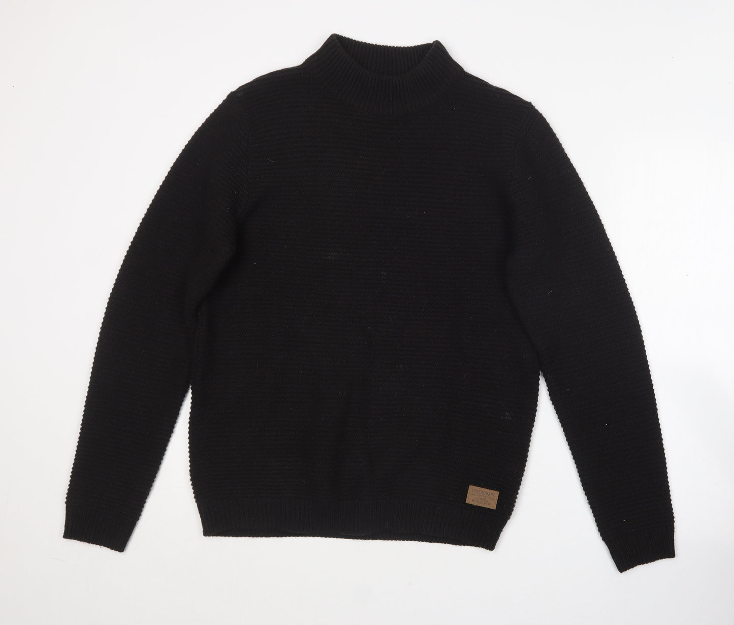 Threadbare Womens Black Round Neck  Acrylic Pullover Jumper Size M