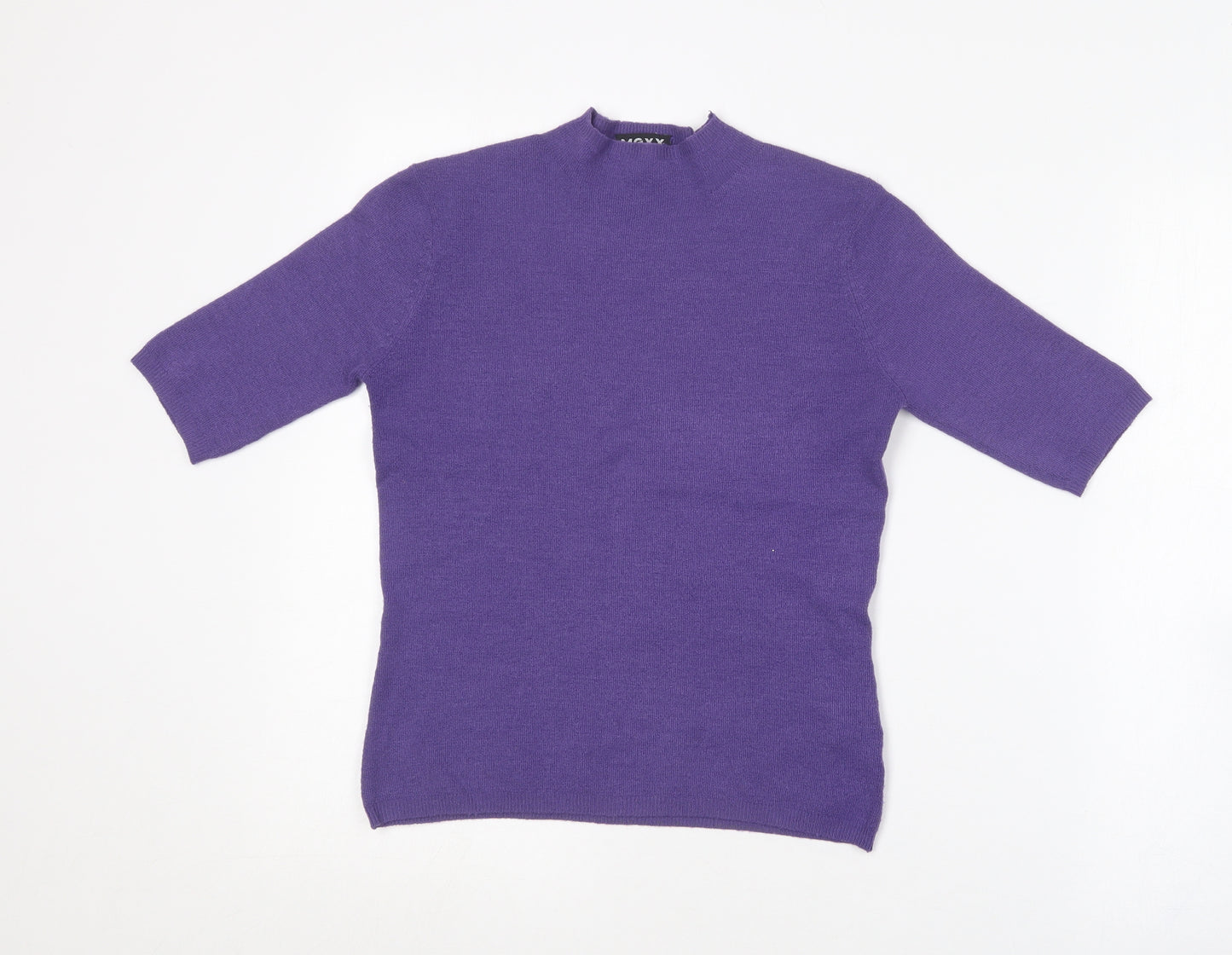 Mexx Womens Purple Round Neck  Acrylic Pullover Jumper Size S