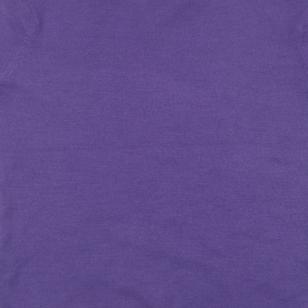 Mexx Womens Purple Round Neck  Acrylic Pullover Jumper Size S
