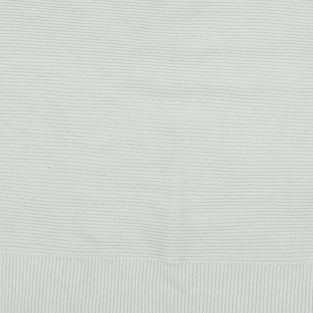 River Island Womens Grey Boat Neck  Viscose Pullover Jumper Size L