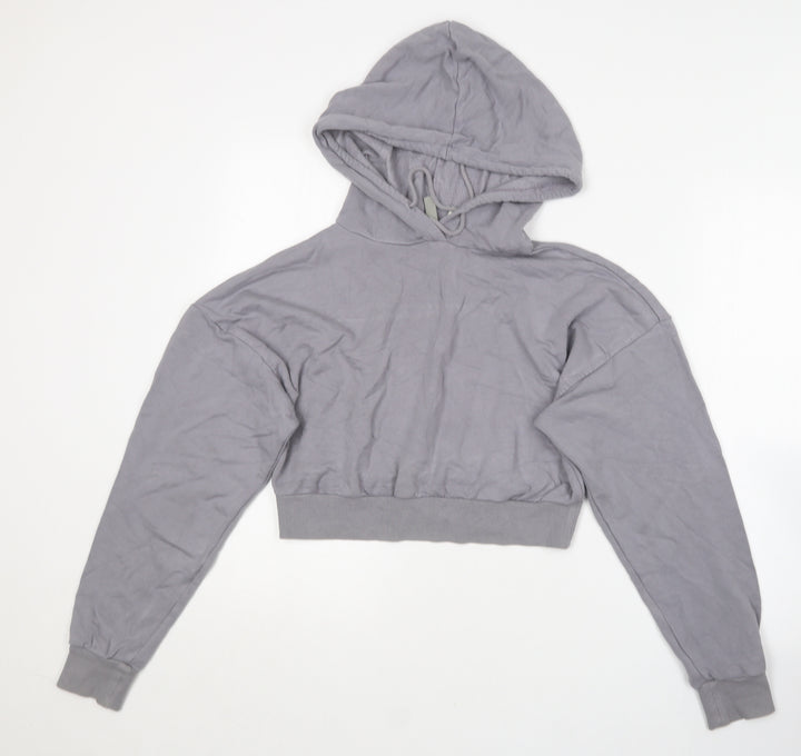 ASOS Womens Grey  Polyester Pullover Hoodie Size 10