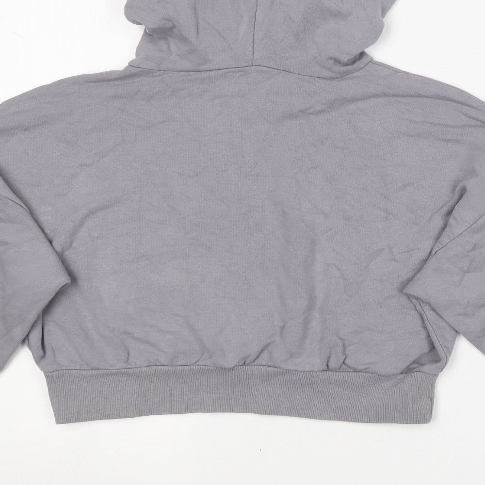 ASOS Womens Grey  Polyester Pullover Hoodie Size 10