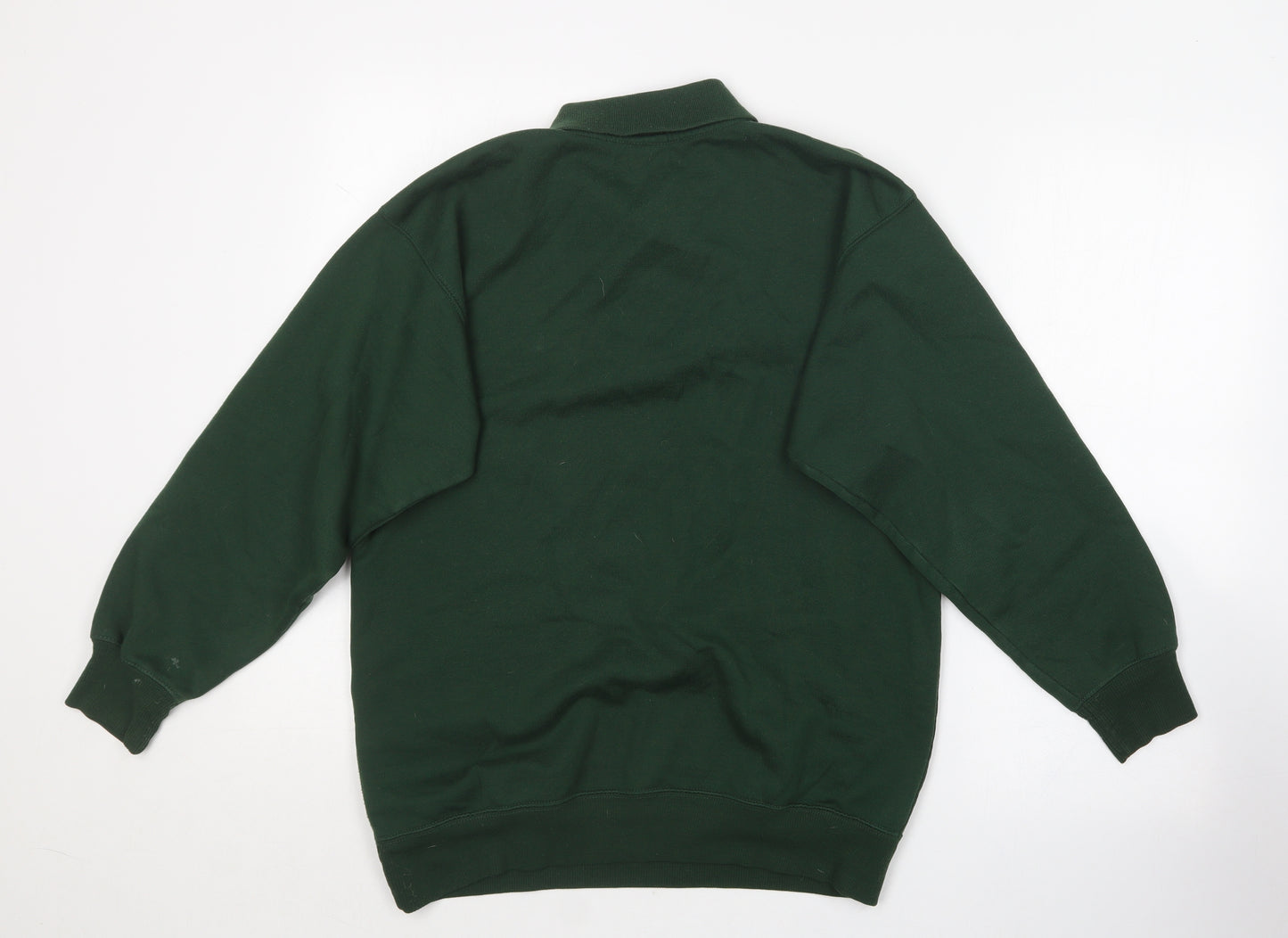 Whytes Mens Green Collared  Acrylic Pullover Jumper Size S
