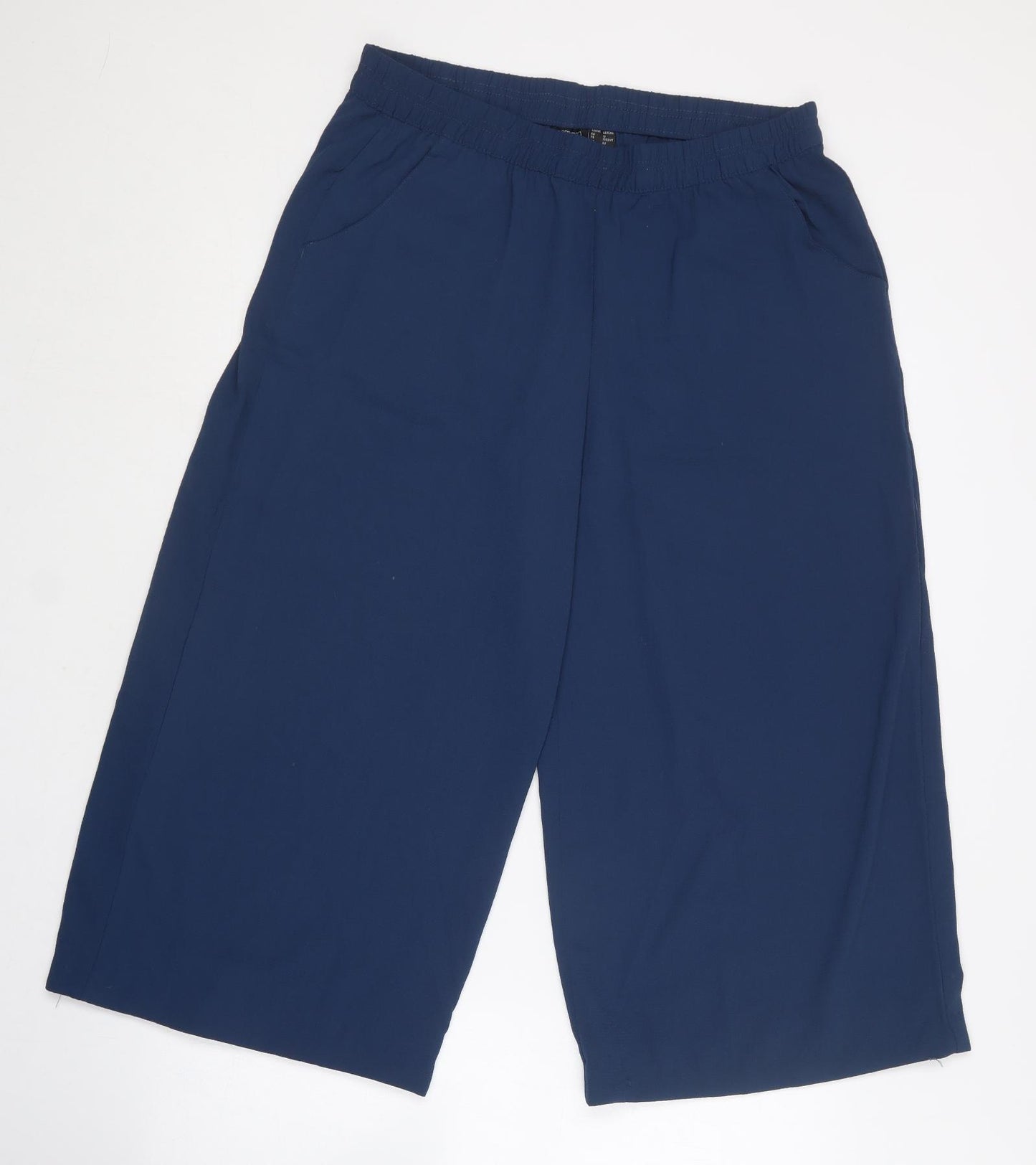 ESMARA Womens Blue  Polyester Cropped Trousers Size 12 L21 in Regular