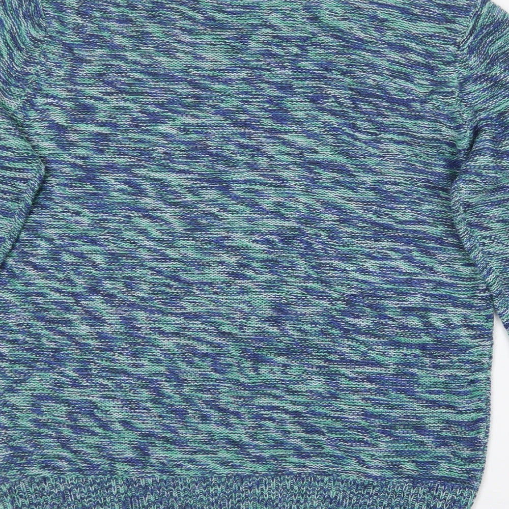 Cedar Wood State Womens Blue Round Neck  Acrylic Pullover Jumper Size L