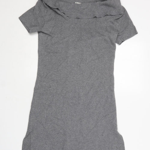 Coldwater Creek Womens Grey  Nylon Jumper Dress  Size XS  Boat Neck