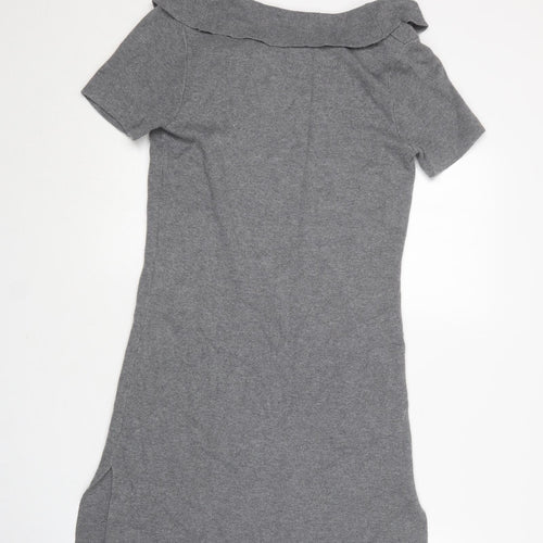 Coldwater Creek Womens Grey  Nylon Jumper Dress  Size XS  Boat Neck