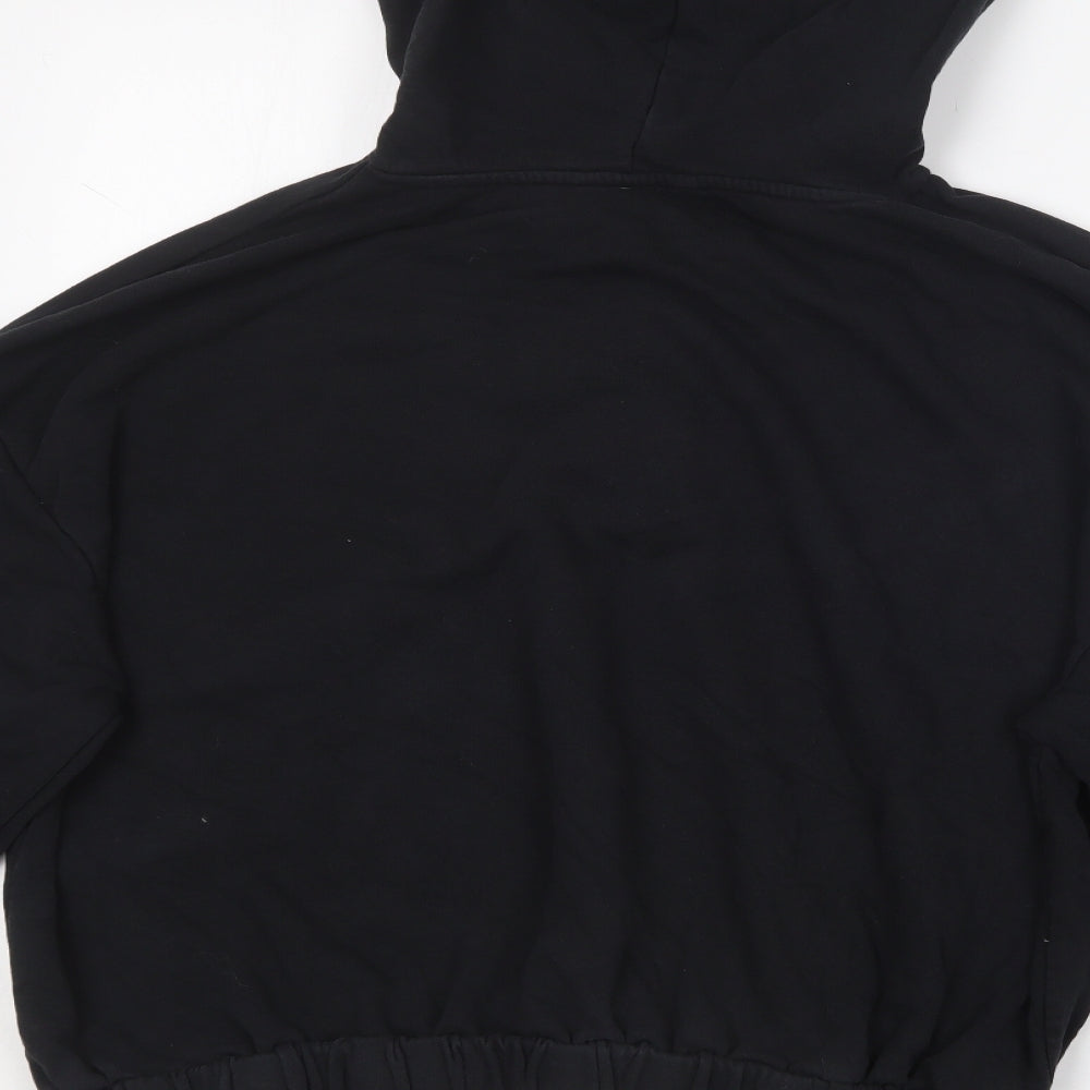 Very Womens Black  Cotton Pullover Hoodie Size 16