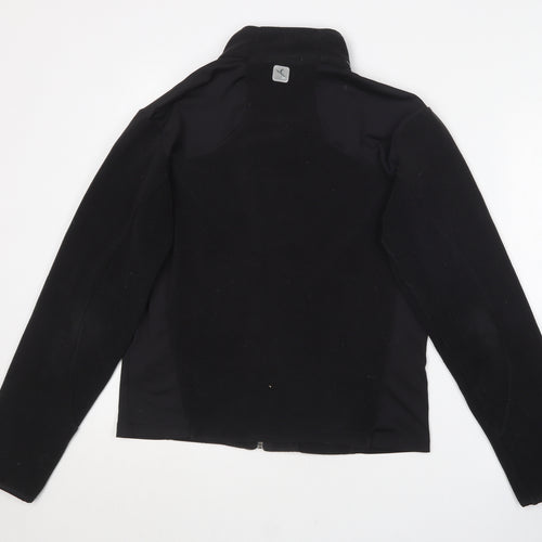 DOMYOS Womens Black Collared  Polyester Full Zip Jumper Size M
