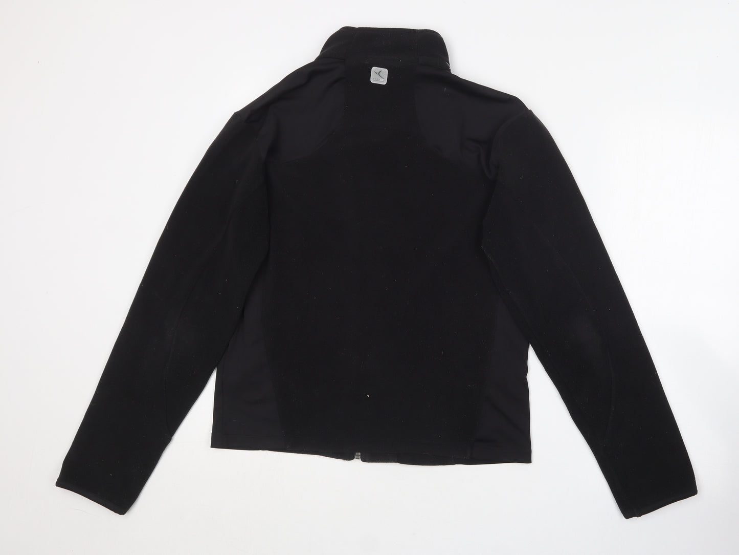 DOMYOS Womens Black Collared  Polyester Full Zip Jumper Size M