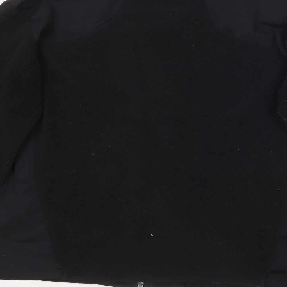 DOMYOS Womens Black Collared  Polyester Full Zip Jumper Size M