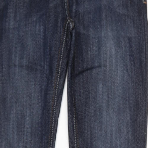 Voodoo dolls Womens Blue  Cotton Bootcut Jeans Size 14 L32 in Regular