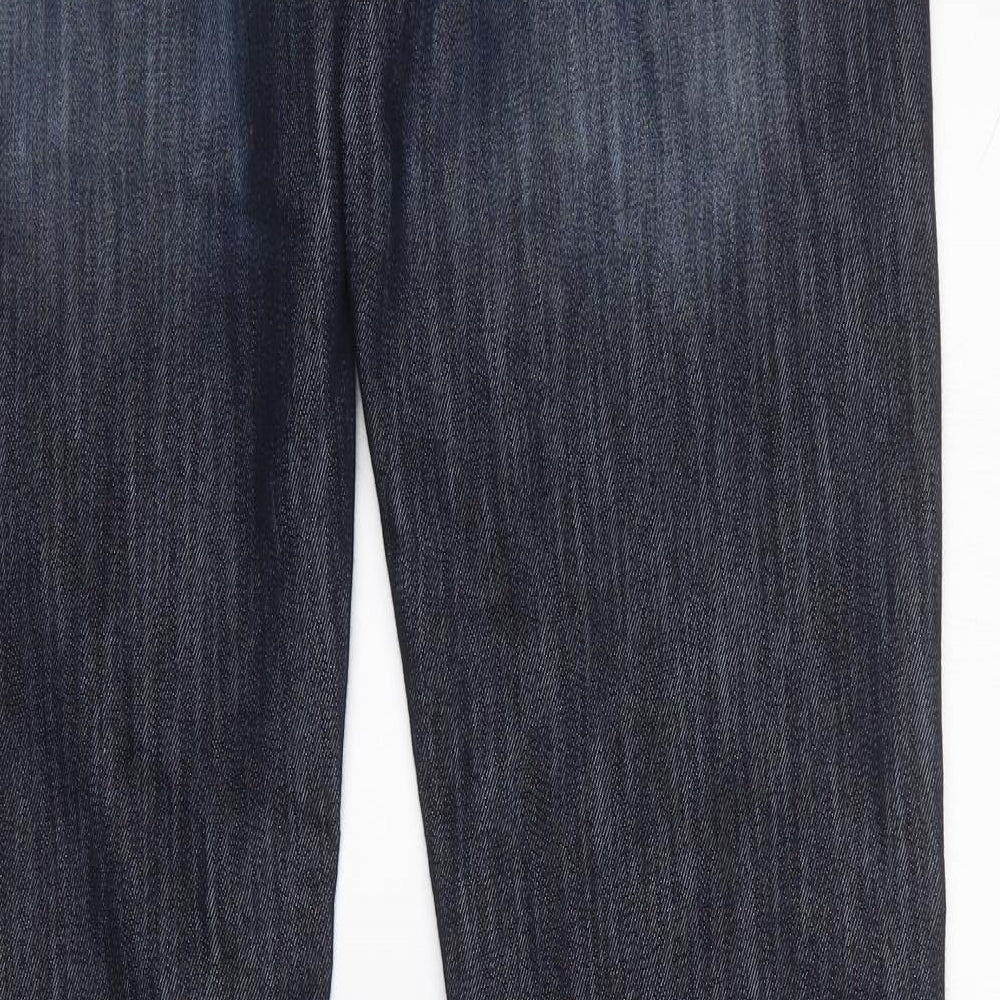 Voodoo dolls Womens Blue  Cotton Bootcut Jeans Size 14 L32 in Regular