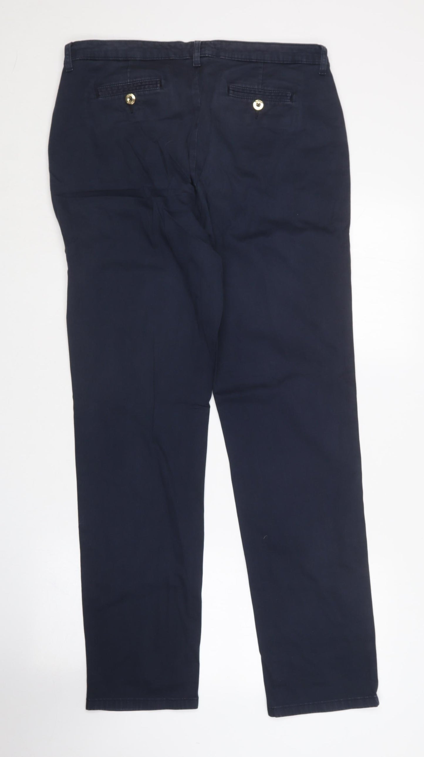 Per Una Womens Blue  Cotton Straight Jeans Size 16 L29 in Regular